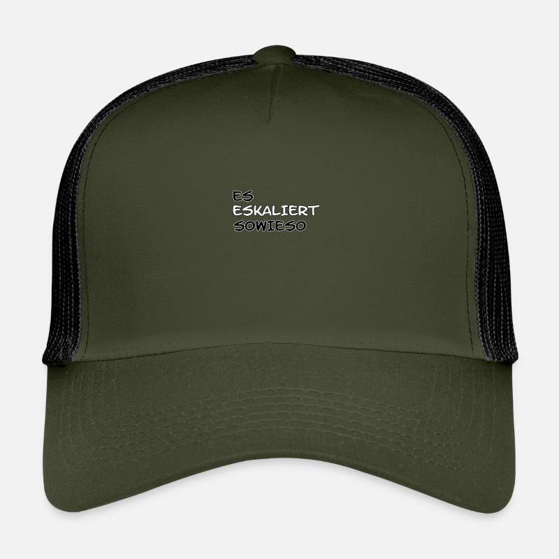 Es Eskaliert Sowieso... - Kinder Trucker-Cap - Olive/Schwarz
