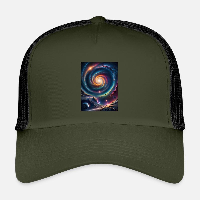 Galaktisches Wunder - Kinder Trucker-Cap - Olive/Schwarz