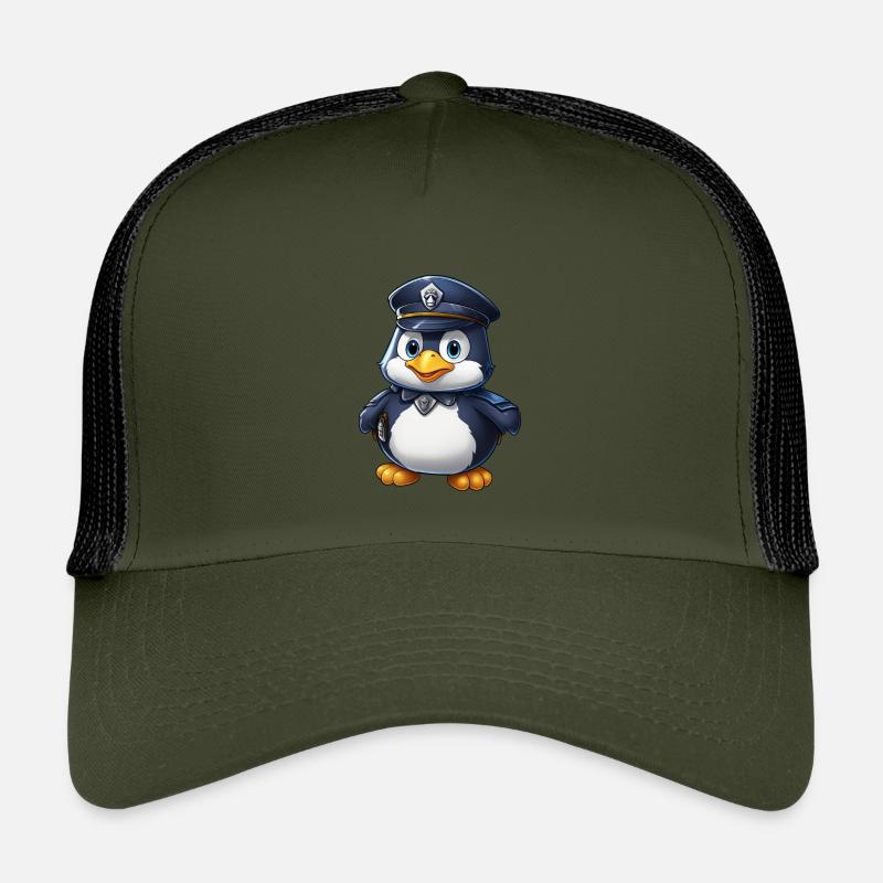 Penguin Policeman Kids’ Trucker Cap