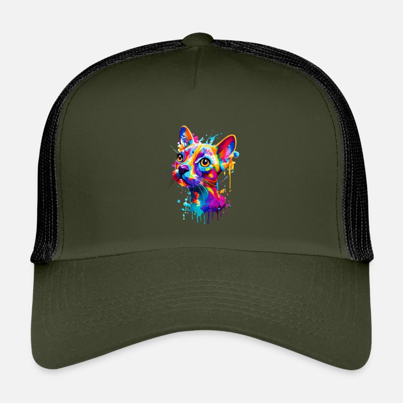 Chat Coloré - Chat Coloré - Chat Sphynx Casquette trucker enfant