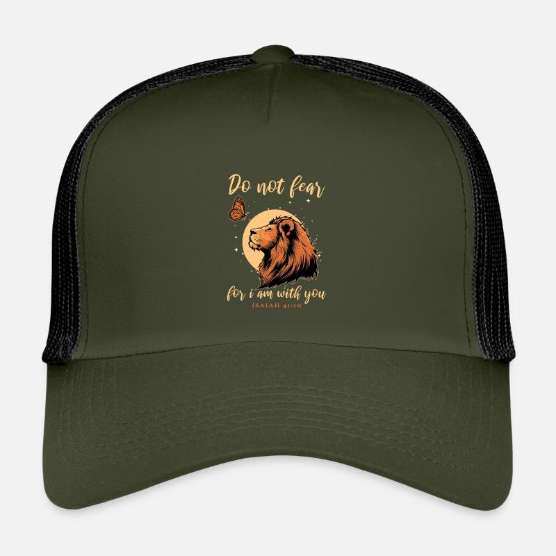 Löwe Schmetterling Bibelvers Christlich - Kinder Trucker-Cap - Olive/Schwarz