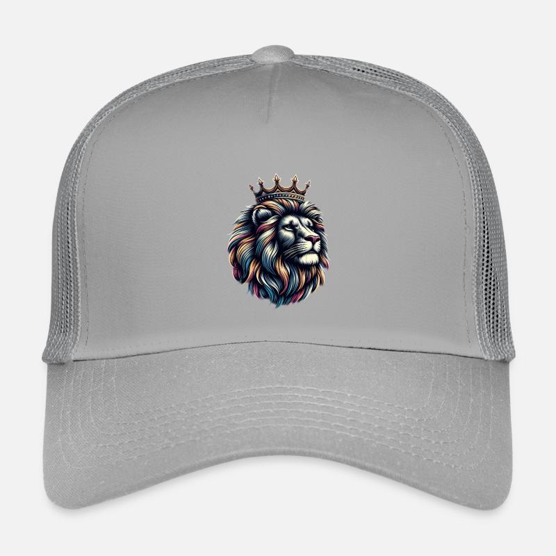 Ein bunter Löwe mit einer Krone Kinder Trucker-Cap