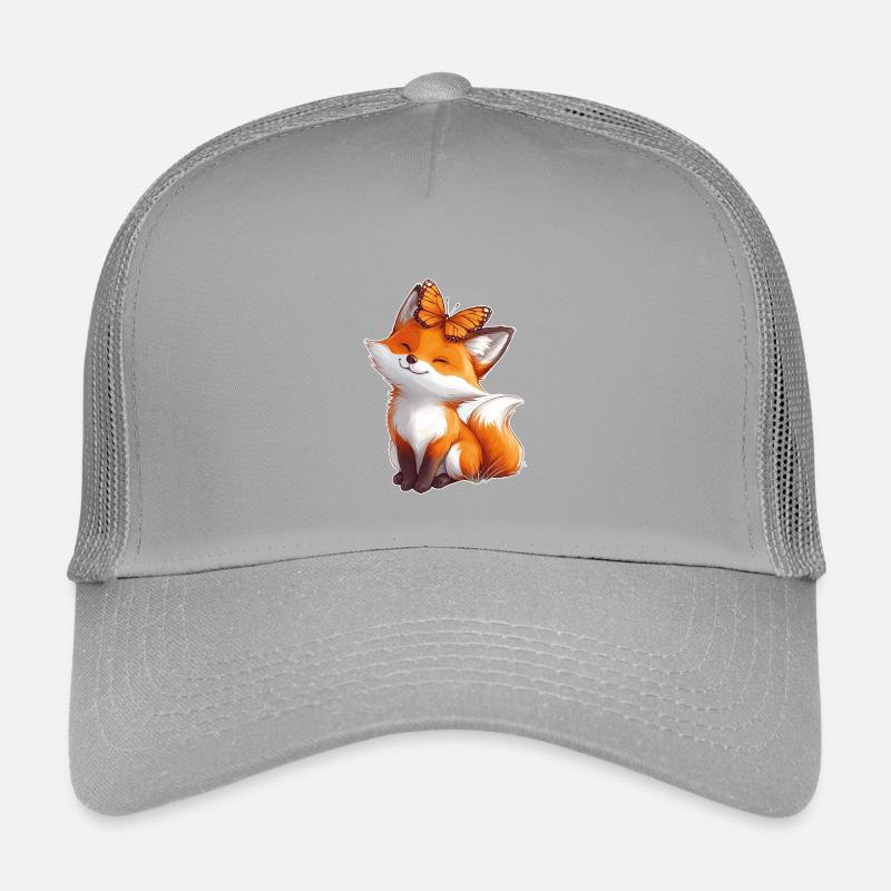 Fuchs mit Schmetterling Kinder Trucker-Cap