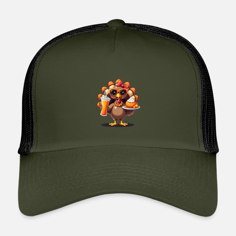 Dinde de Thanksgiving avec lunettes de soleil Casquette trucker enfant