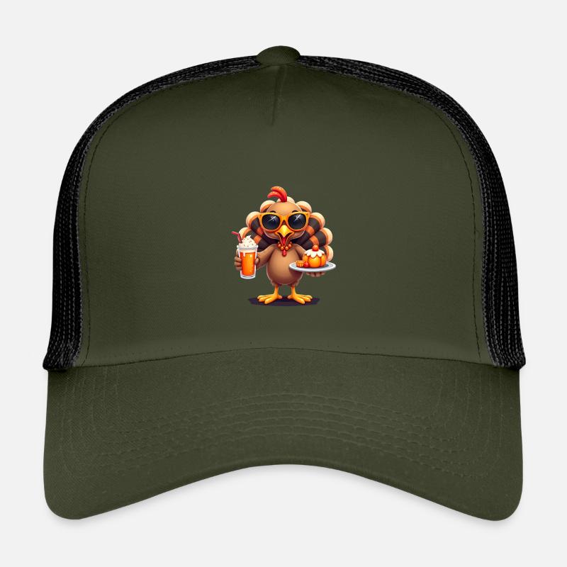 Thanksgiving Turkey with Sunglasses Kids’ Trucker Cap