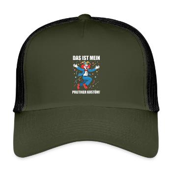 Carnival Costume Politician Carnival Carnival - Kids’ Trucker Cap - olive/black - Front