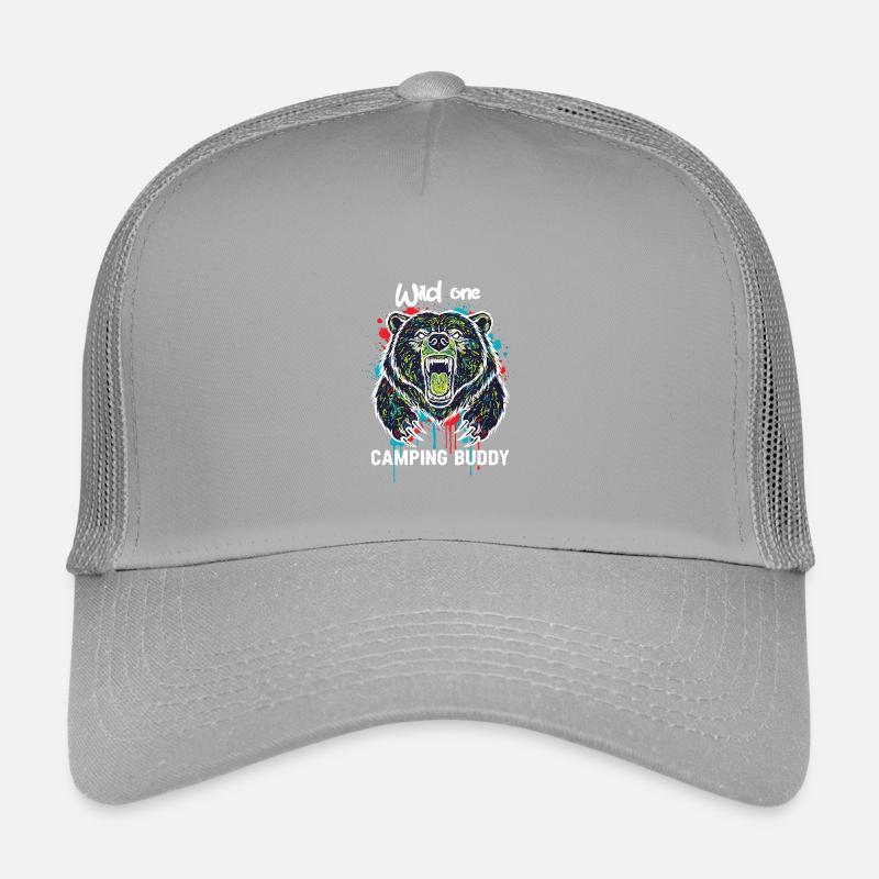 Wild One Camping Buddy Grizzly Ours Casquette trucker enfant