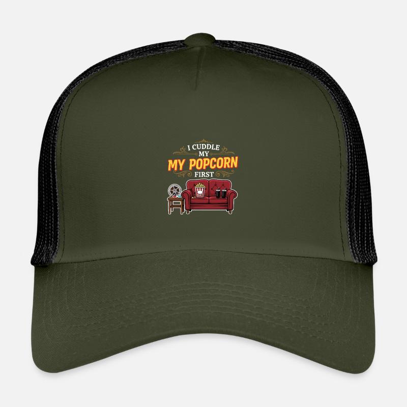 Cinéma Humour Citation Popcorn First Casquette trucker enfant