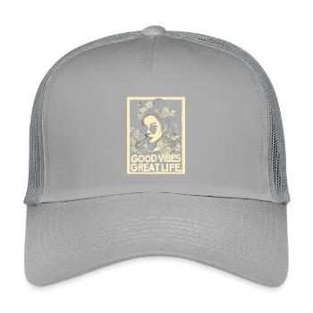 Vibes great Life tattoo - Kids’ Trucker Cap - light grey - Front