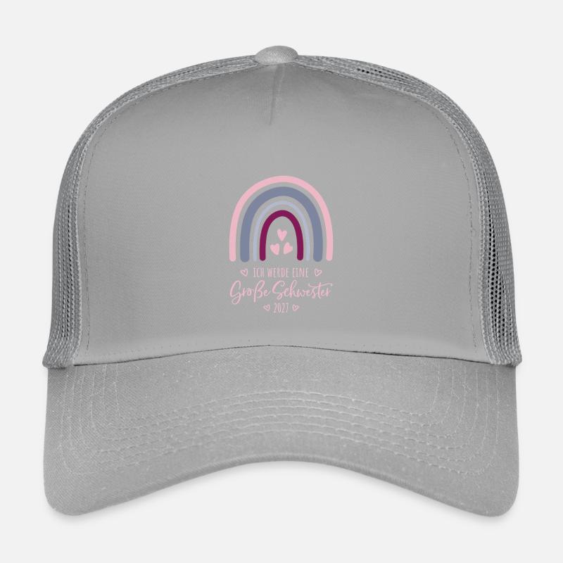 Ich werde eine Große Schwester 2027 Regenbogen Kinder Trucker-Cap