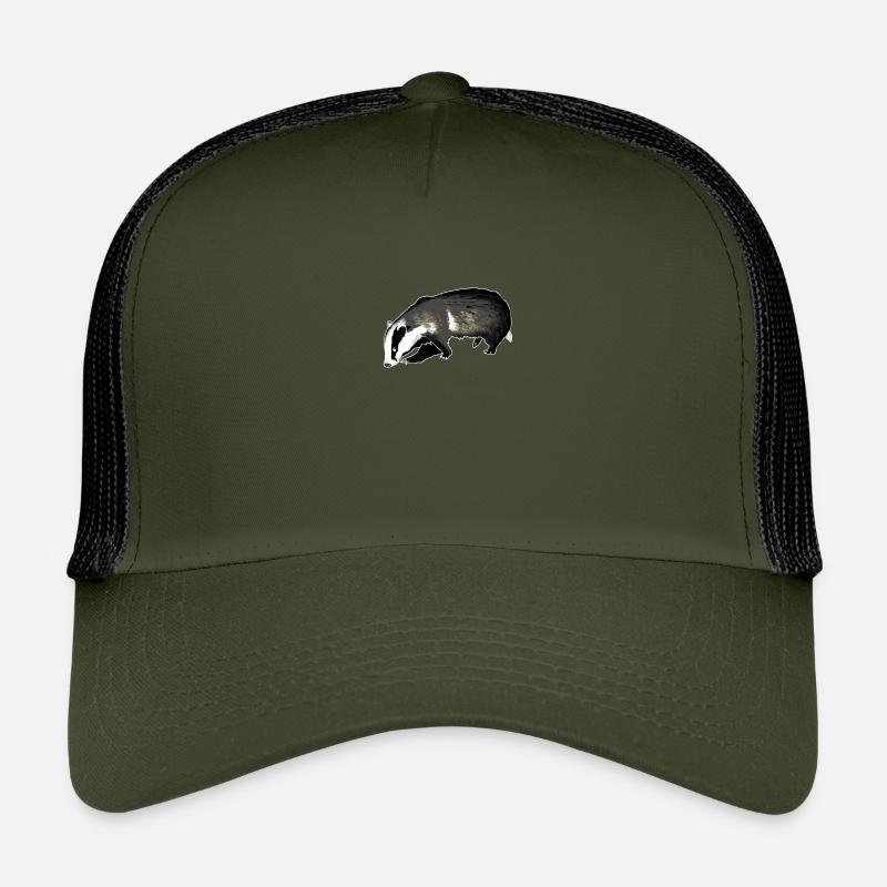 Dachs - Kinder Trucker-Cap - Olive/Schwarz