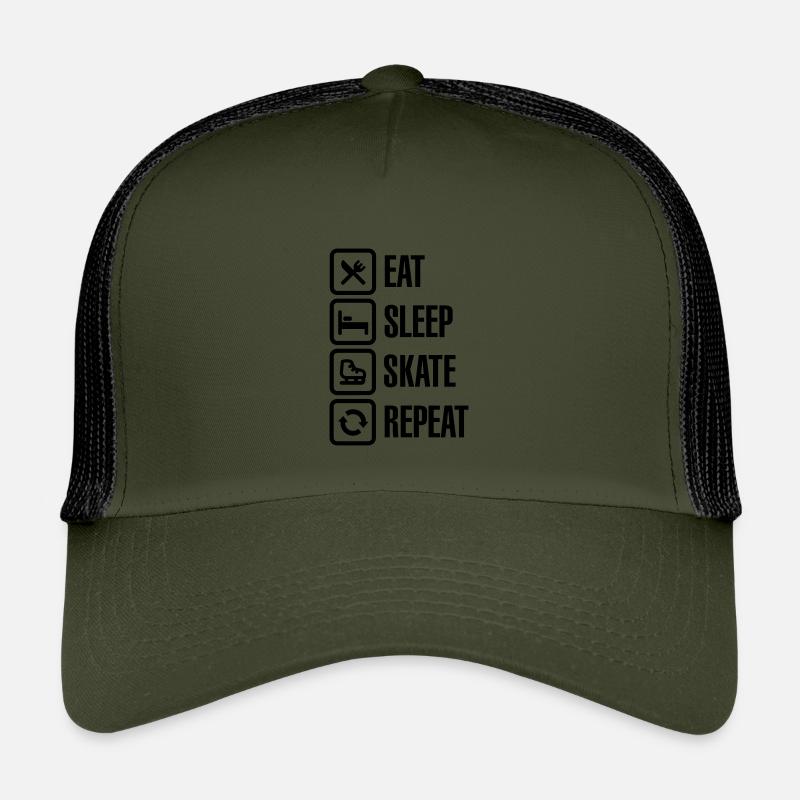 Eat sleep figure Eis skate repeat Kinder Trucker-Cap