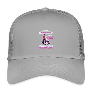 Altenpflegerin 46 Geburtstag Altenpflege Spruch - Kinder Trucker-Cap - Hellgrau - Vorne