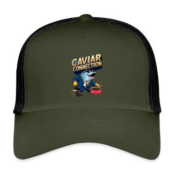 Vendeur de caviar - Casquette trucker enfant - olive/noir - Devant