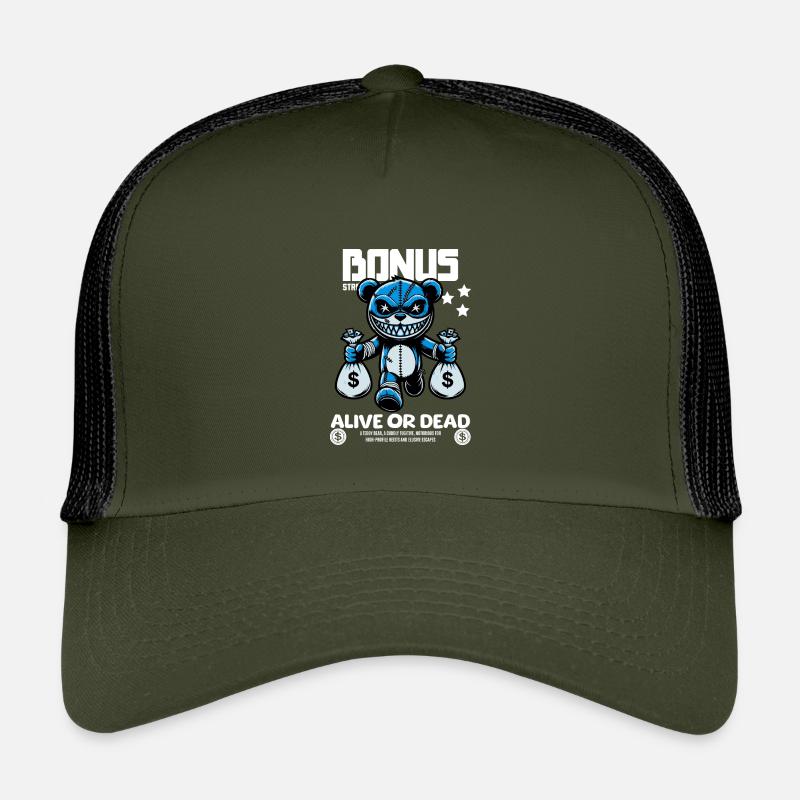 Bonus Bär – Gesucht: Lebendig oder Tot - Kinder Trucker-Cap - Olive/Schwarz