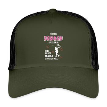 Courge Meilleure Maman Maman Fête des Mères Anniversaire - Casquette trucker enfant - olive/noir - Devant