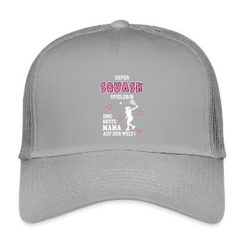 Squash Best Mom Mom Mother's Day Birthday - Kids’ Trucker Cap - light grey - Front