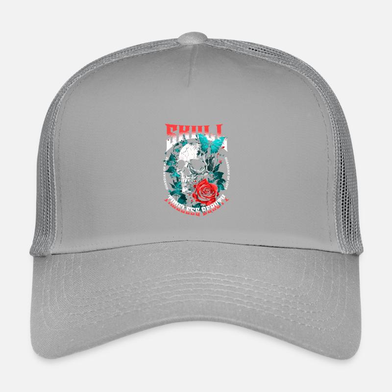 Skull Skull Rose Flower Butterfly Kids’ Trucker Cap
