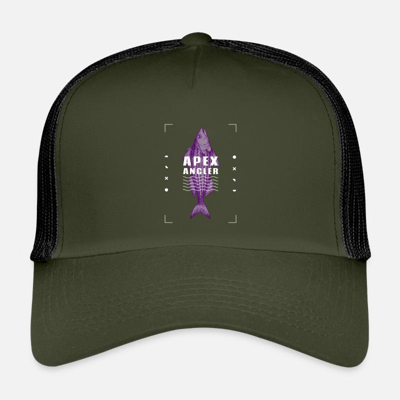 ApexAngler - Kinder Trucker-Cap - Olive/Schwarz