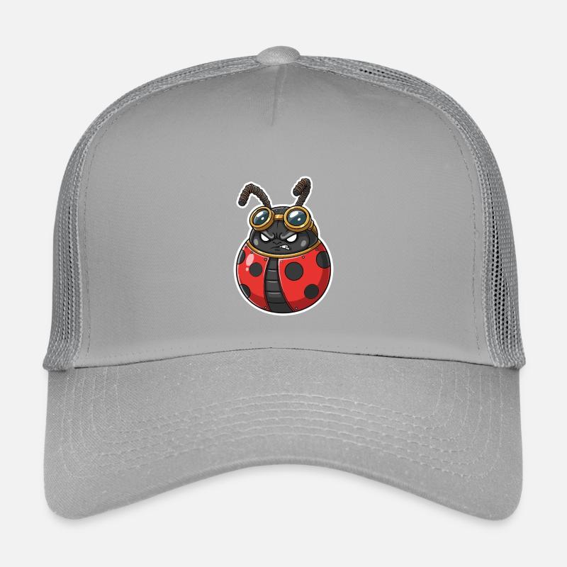 Steampunk Ladybug Rot und Chromrüstung Kinder Trucker-Cap
