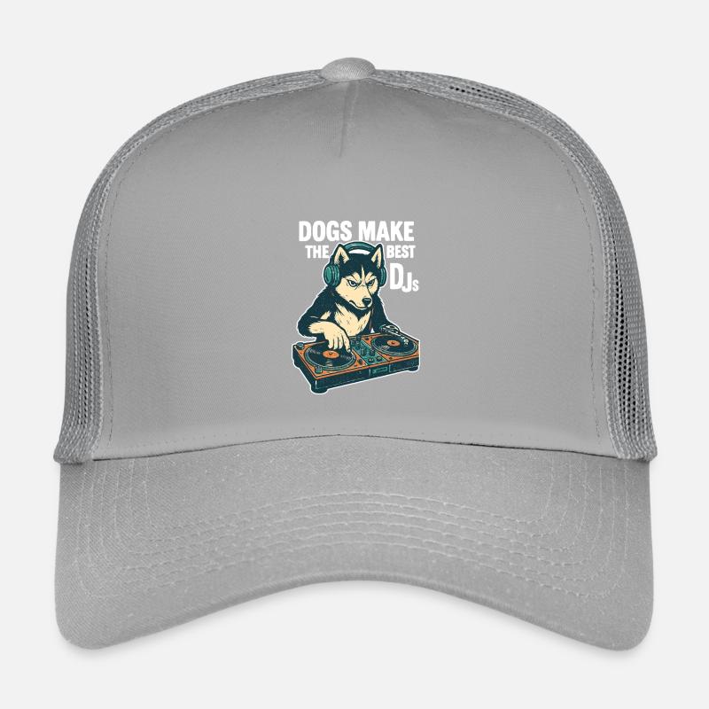 Husky DJ Retro Design: Dogs Make the Best DJs Kids’ Trucker Cap