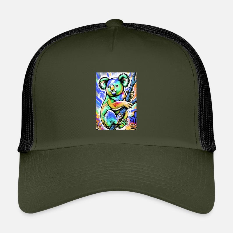 Koala - Kids’ Trucker Cap - olive/black