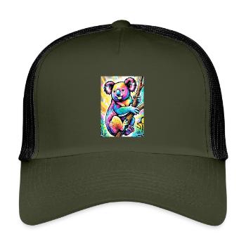 Koala - Casquette trucker enfant - olive/noir - Devant