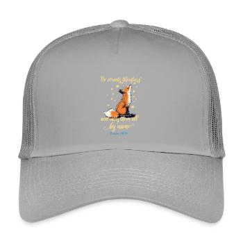 Citation chrétienne de Fox - Casquette trucker enfant - gris clair - Devant