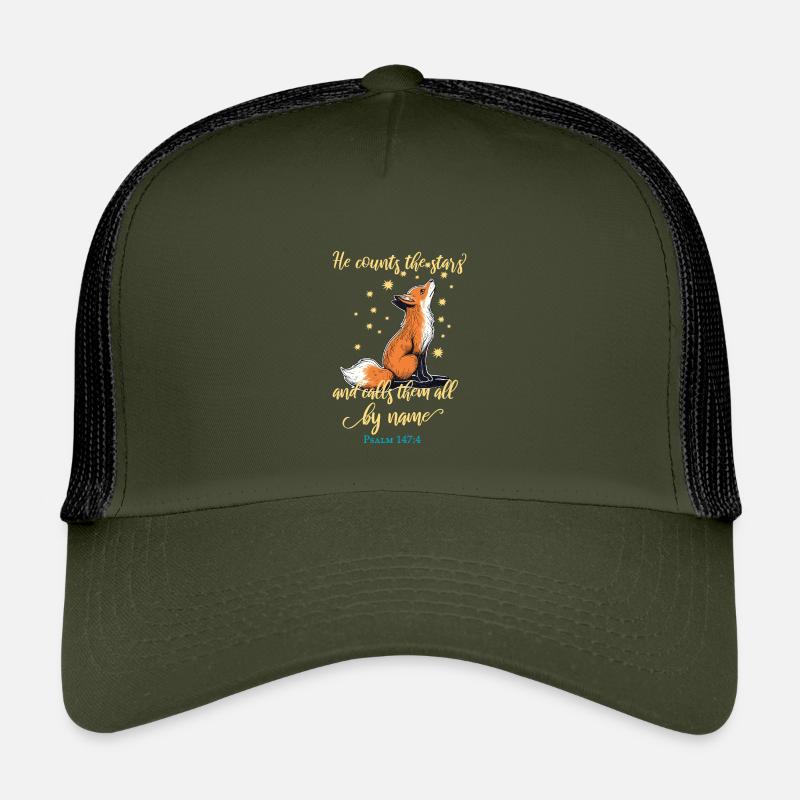 Citation chrétienne de Fox - Casquette trucker enfant - olive/noir