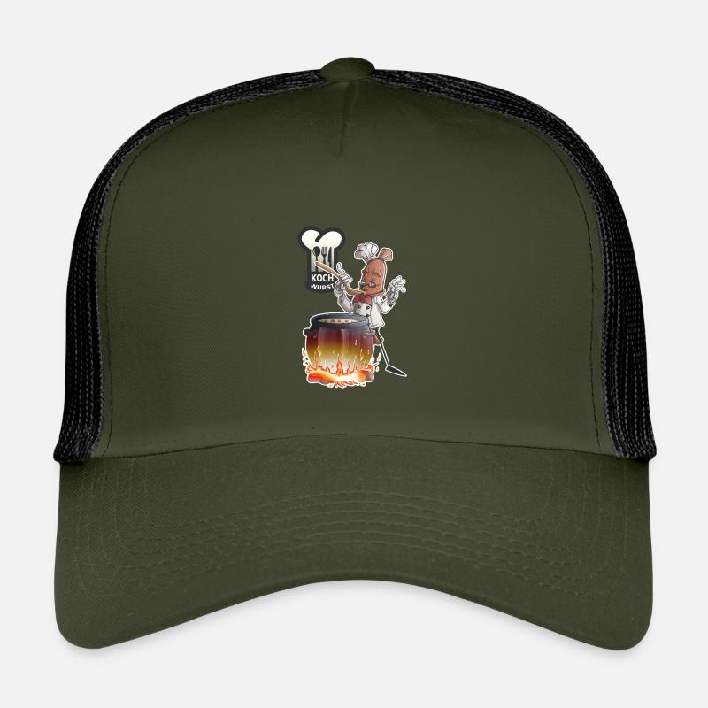 Kochwurst - Kinder Trucker-Cap - Olive/Schwarz