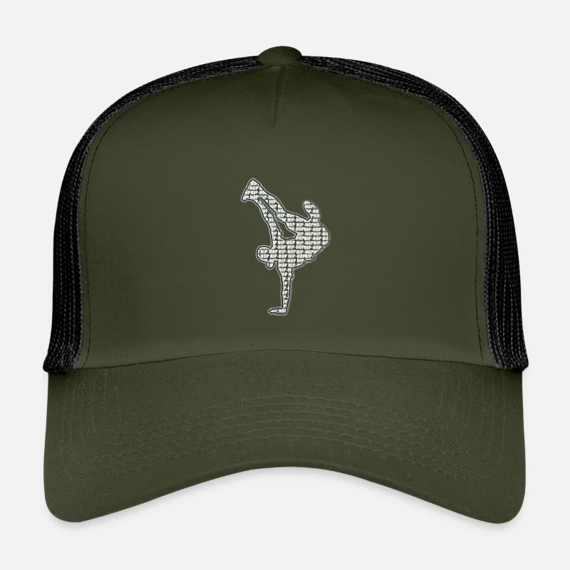 Breakdance - Casquette trucker enfant - olive/noir