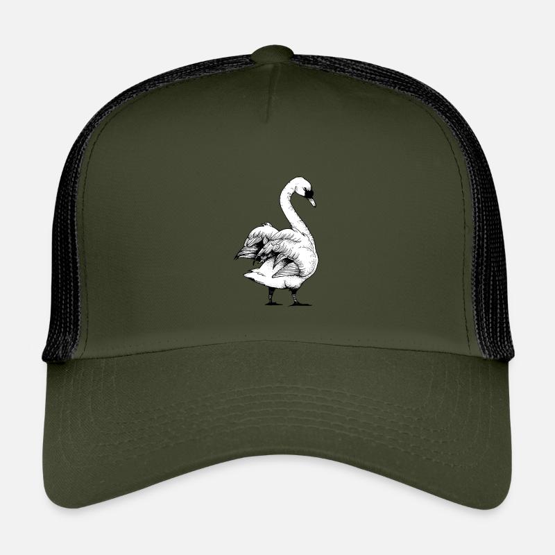 Schwan - Kinder Trucker-Cap - Olive/Schwarz