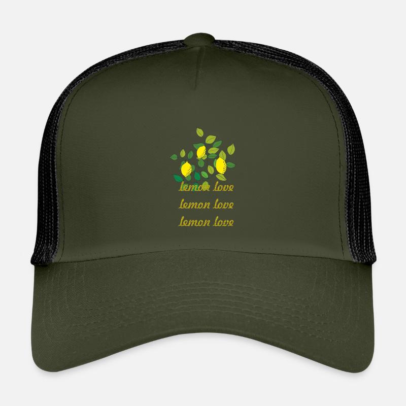 lemon love - Kinder Trucker-Cap - Olive/Schwarz