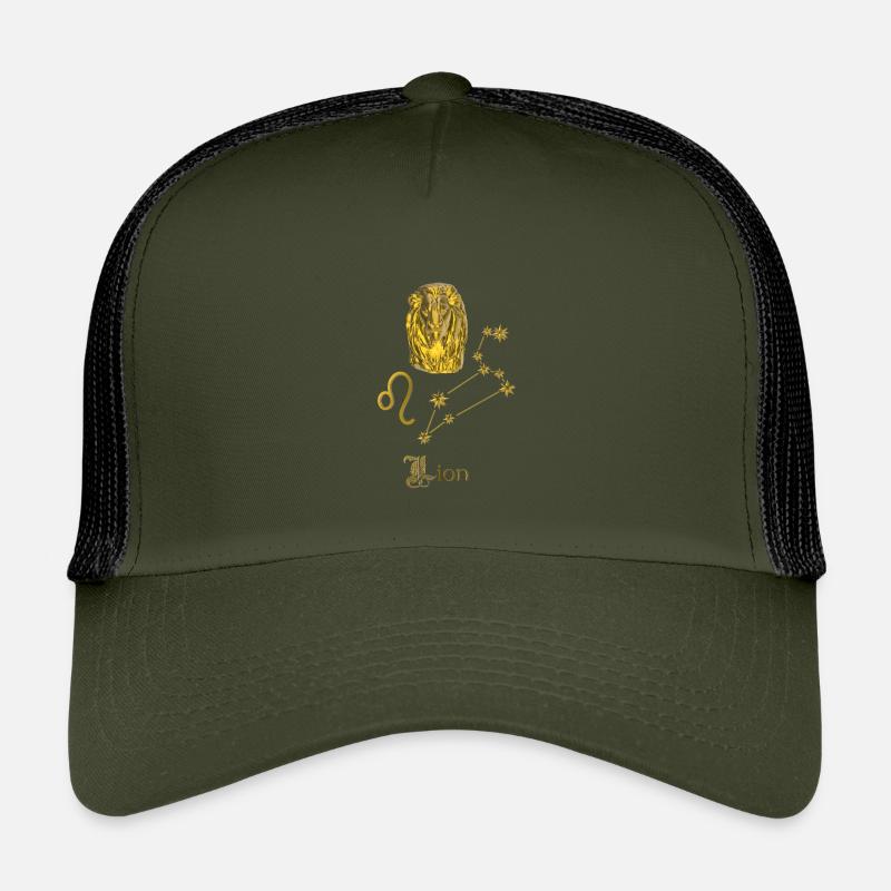 Sternzeichen Löwe 3D,  gold Kinder Trucker-Cap
