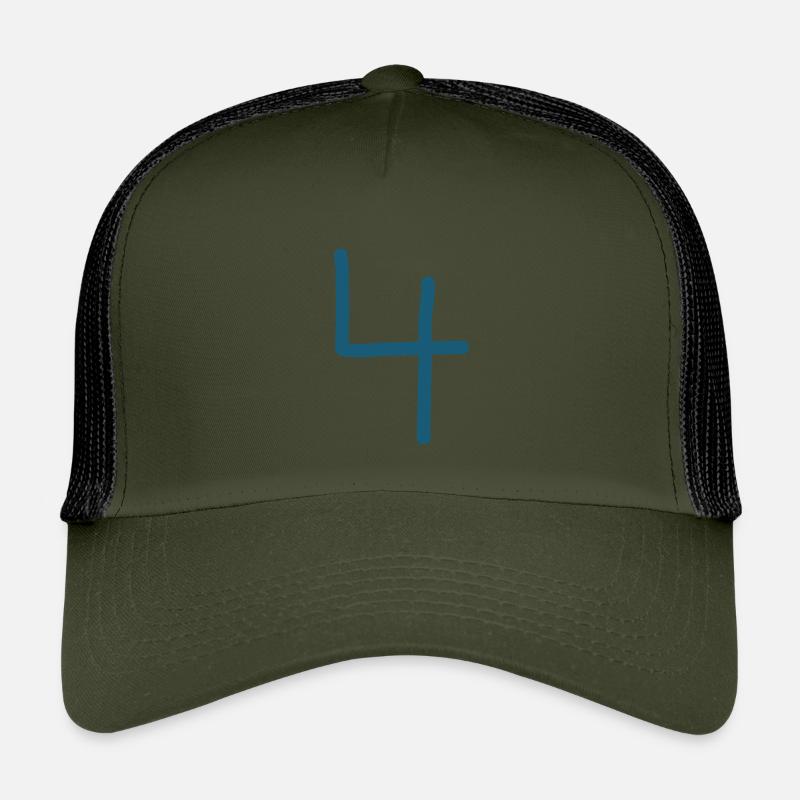 4 Number four number birthday Kids’ Trucker Cap
