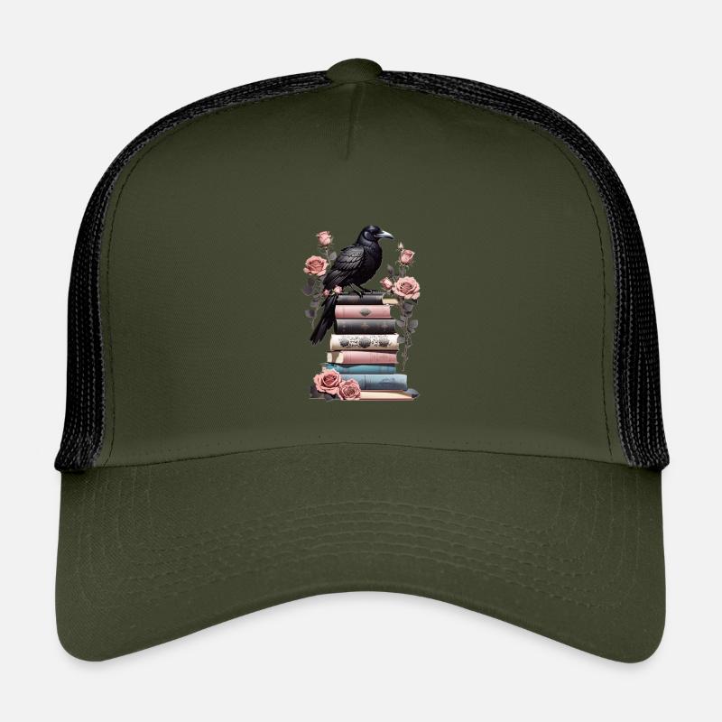 Pile de livres avec corbeau Casquette trucker enfant
