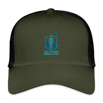 Simulated by the Basilisk - Kinder Trucker-Cap - Olive/Schwarz - Vorne