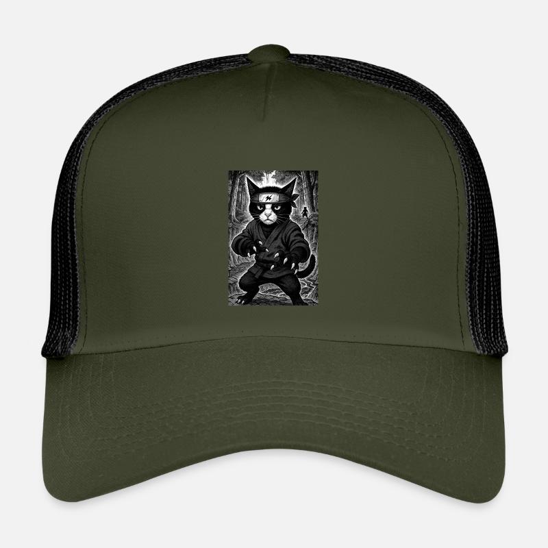 Lokinja dunkel - Kinder Trucker-Cap - Olive/Schwarz