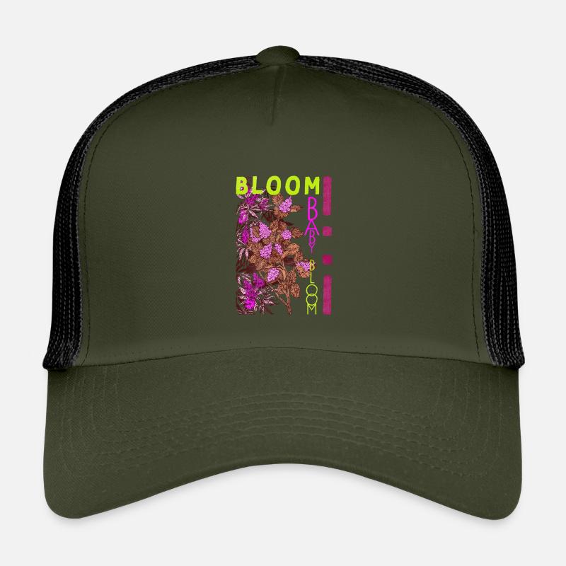 BLOOM BABY BLOOM - Kids’ Trucker Cap - olive/black