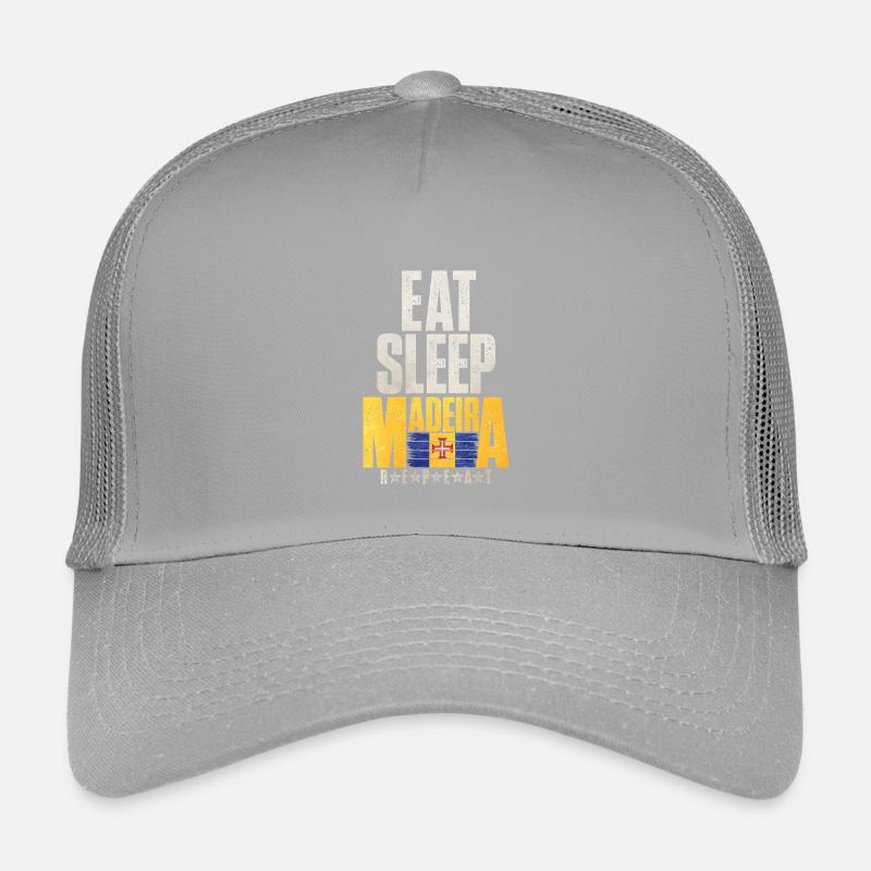 Drapeau de Madère Eat Sleep Casquette trucker enfant