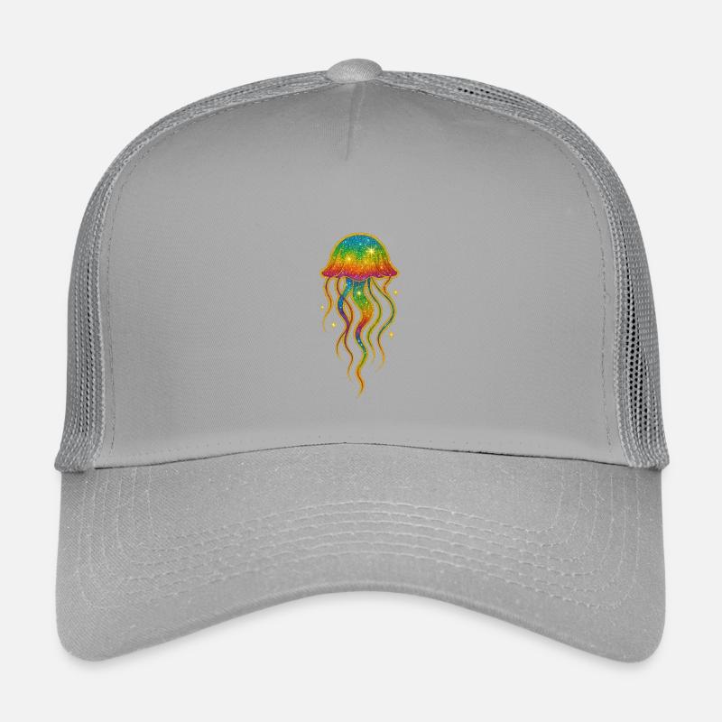 Rainbow Glitter Jellyfish Kids’ Trucker Cap