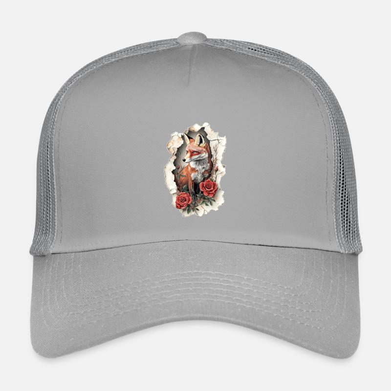 Fuchs mit Blumen Kinder Trucker-Cap