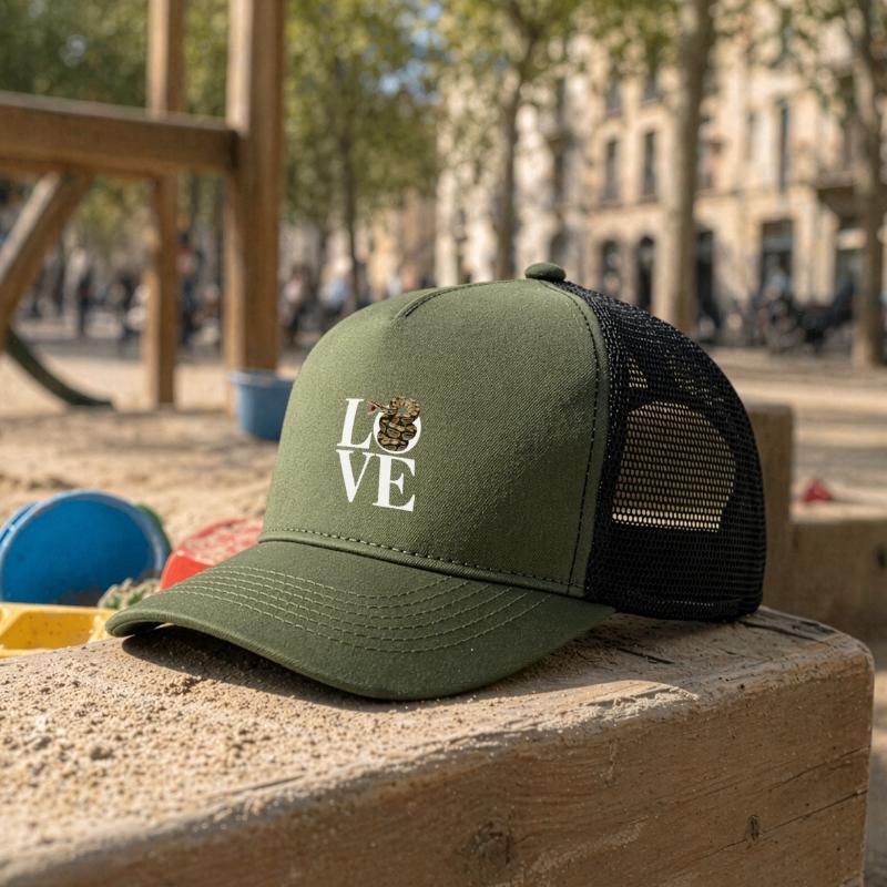 Königspython Schlangen LOVE Terrarium Python Kinder Trucker-Cap