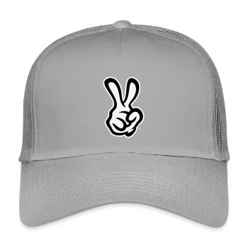 Victory Hand Signals (Right Hand / NEG / 2C) - Kids’ Trucker Cap - light grey - Front