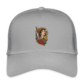 Poison and Roses - Kids’ Trucker Cap - light grey - Front