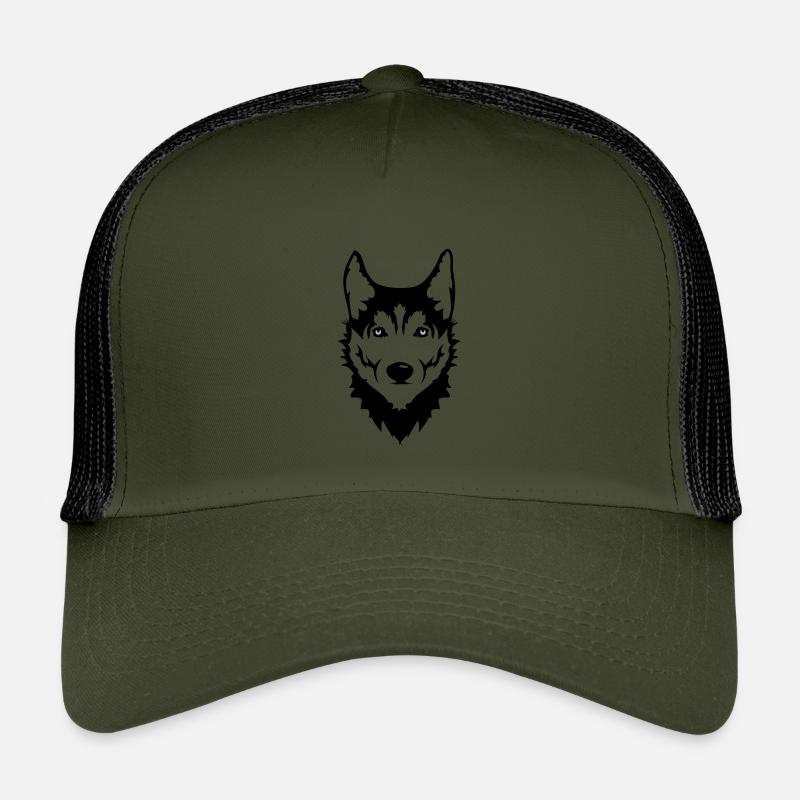 Ein Kopf eines Husky Hundes Kinder Trucker-Cap