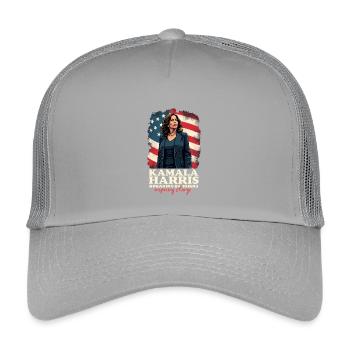 Kamala Harris Barrieren durchbrechen, Veränderungen anregen - Kinder Trucker-Cap - Hellgrau - Vorne