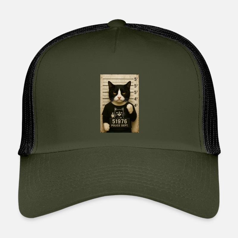 Jailcat - Kinder Trucker-Cap - Olive/Schwarz