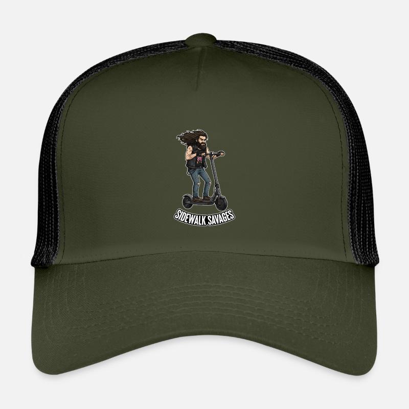 Sidewalk Savages - Kinder Trucker-Cap - Olive/Schwarz