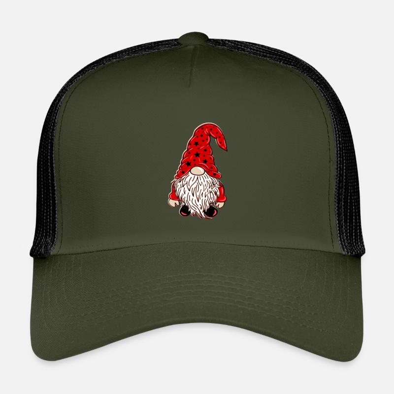 Weihnachts Wichtel Xmas Gnom - Kinder Trucker-Cap - Olive/Schwarz